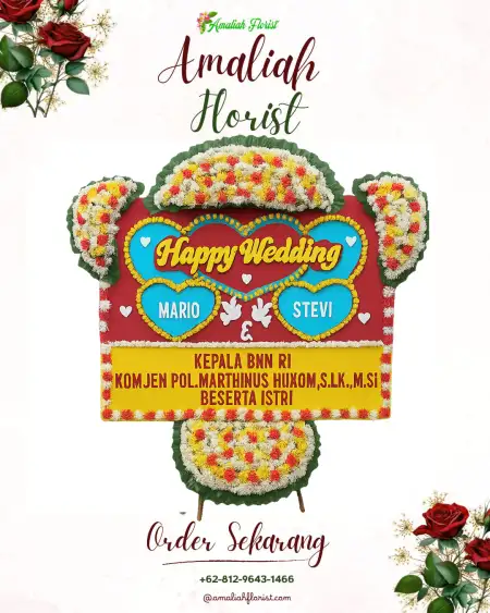 Papan Bunga Pernikahan Silaing Atas
